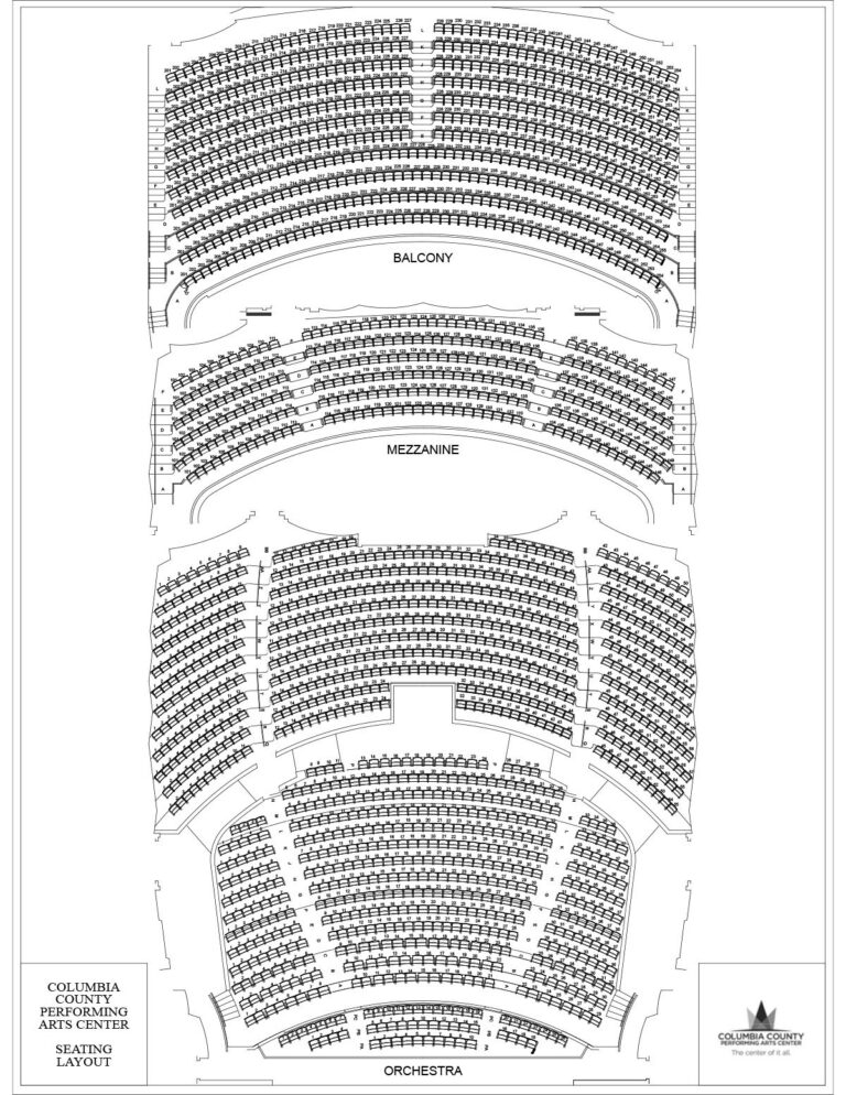 Seating Chart | CCPAC - Evans, GA